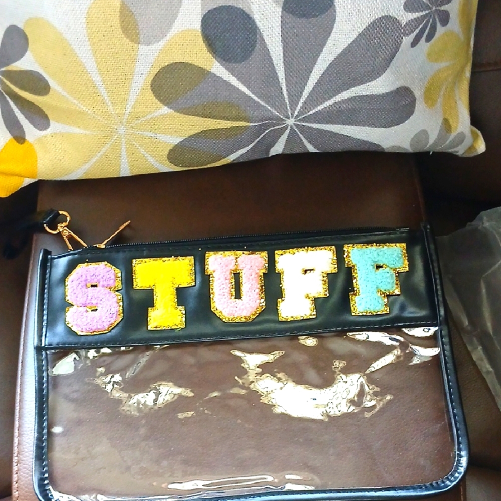 Colorful 'STUFF' Cosmetic Bag